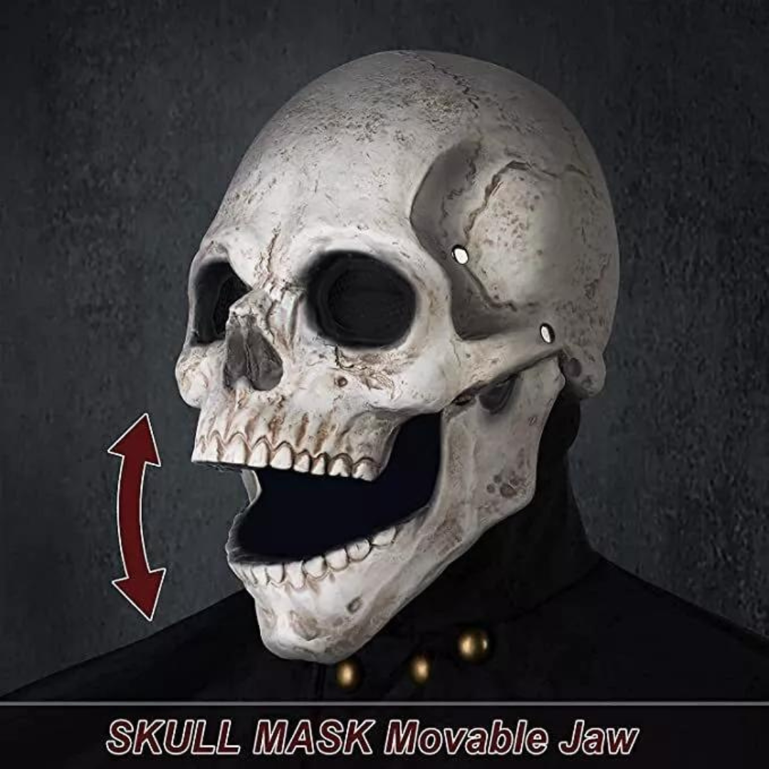 Jaw Movable Skull Mask - Biochemical Latex
